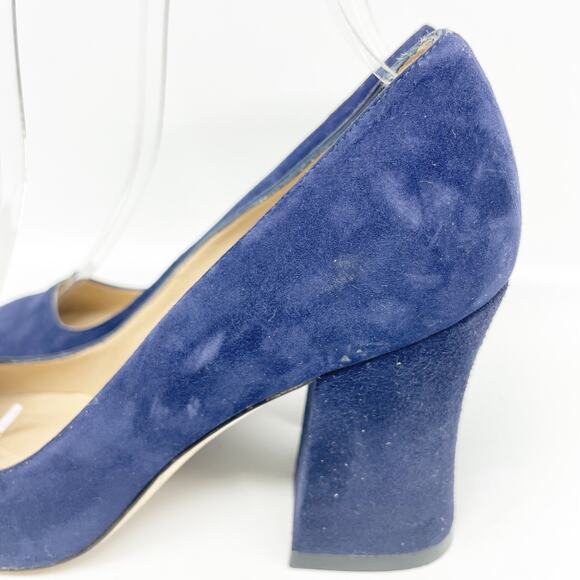 Stuart Weitzman Women's Curveblock 85 Pump Nice Blue Size 5 B - Picture 14 of 15